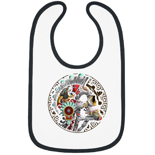 Skull Native American Indian Warrior USA Tee Bibs