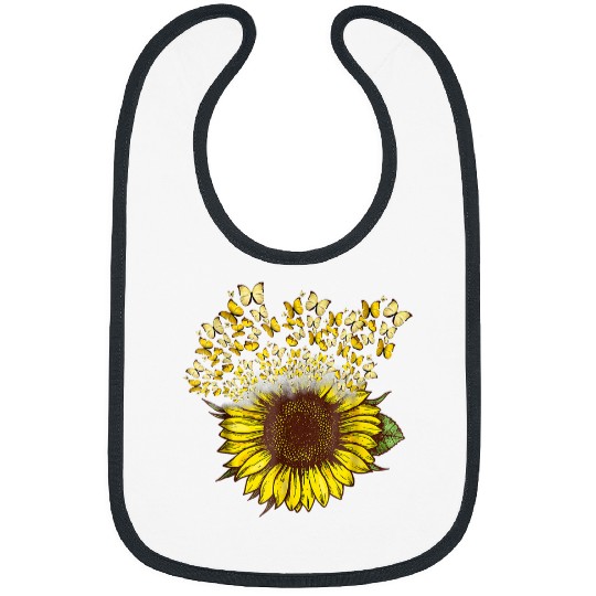 You Are My Sunshine Sunflower And Butterflies Bibs