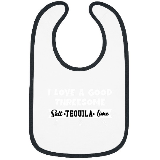Salt Lime Tequila Threesome Bartender Funny Tequila Bibs