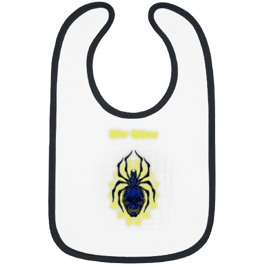 Yellow Net Skull Black Widow Spider Bibs