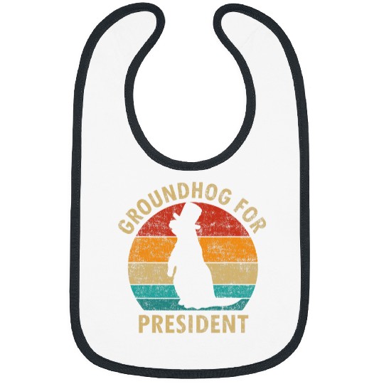 Presidents Day The Woodchuck Weatherman of Groundhog Day Bibs