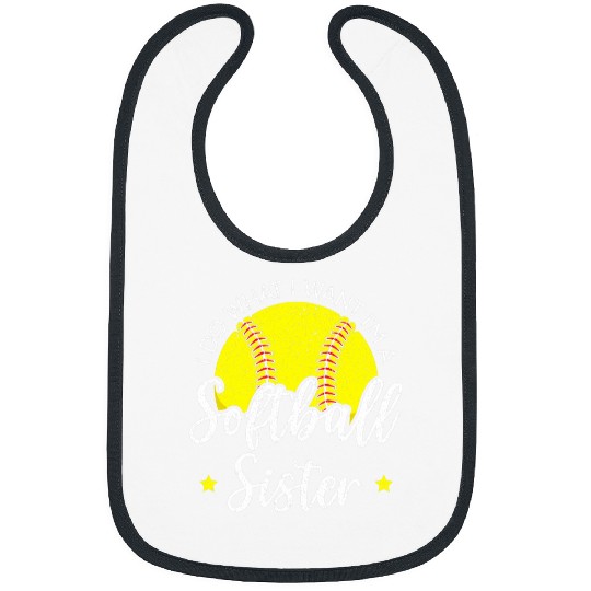 Baseball Lover Game Sport Softball Sister Bibs