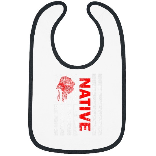 Native American Day vintages Flag USA Bibs