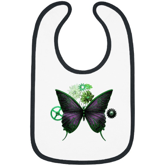 Womens Steampunk Mechanical Butterfly Wings Butterflies Gears Cogs Bibs