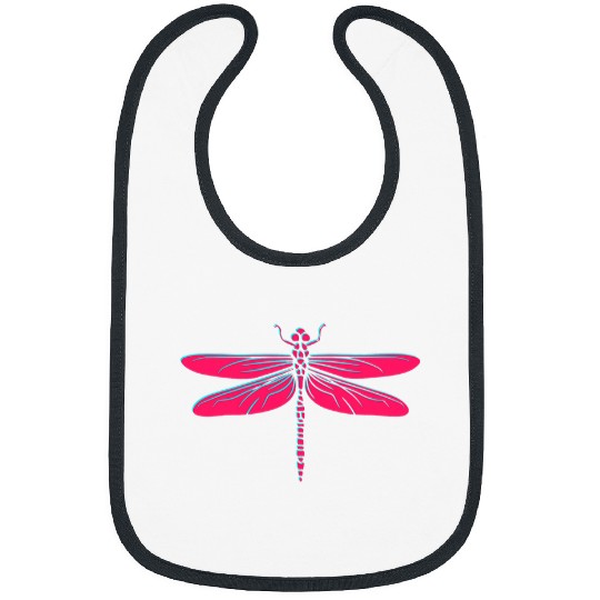 Retro Neon Dragonfly Spirit Animal Bibs