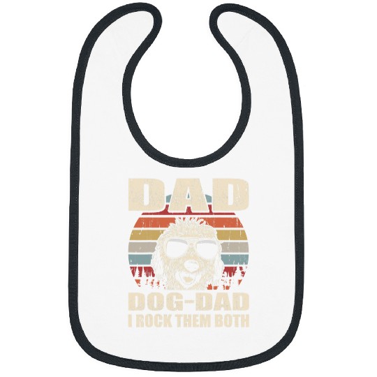 Mens Labradoodle Dad and Dog Dad I Rock Them Both Vintage Bibs