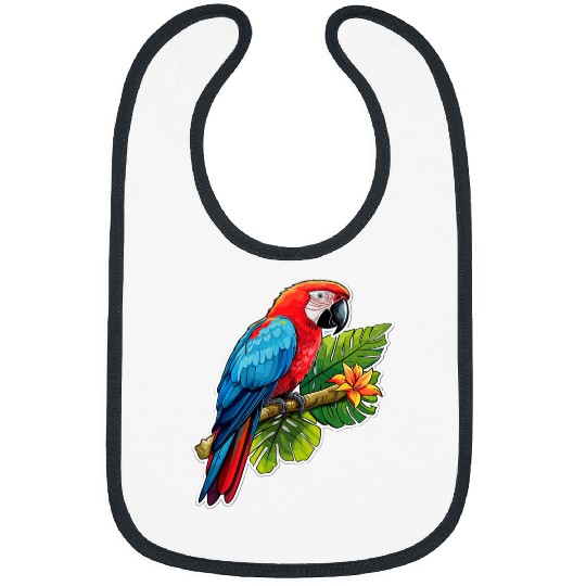 Rainforest Bird Tee Perfect Zoo Biologist Parrot Gift Bibs