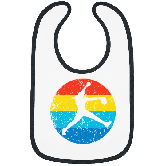 Softball Pitcher Softball Retro 1970s Style Circle Bibs