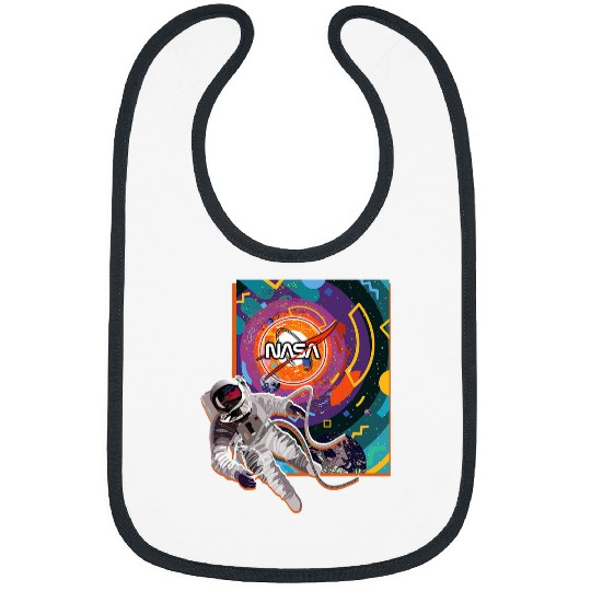 Science Space NASA Astronaut Memphis Art Retro 80s Nerd Geek Bibs