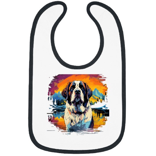 Saint Bernard Dog Men Women Kids 3 Bibs