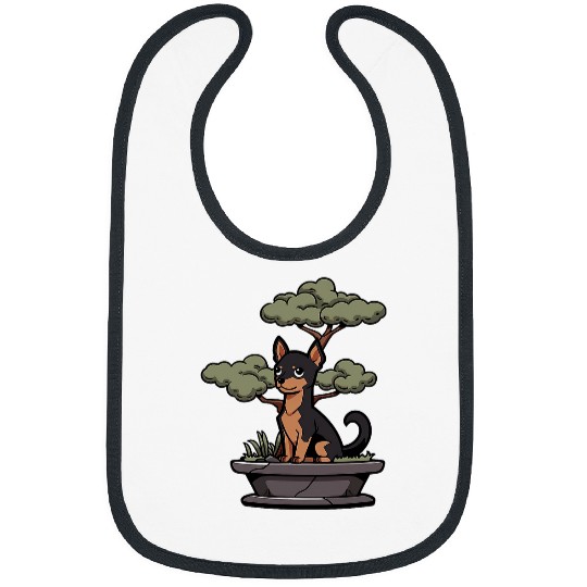 Miniature Pinscher Bonsai Tree Funny Dog Gardening Bibs