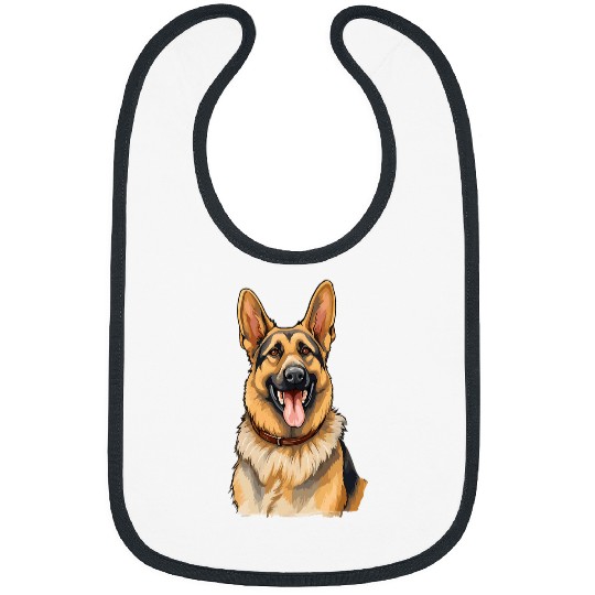 German Shepherd Dog Breed cute Graphic Bibs