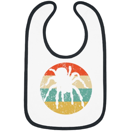 Retro Spooky Scary Tarantula Spider Silhouette Halloween Bibs