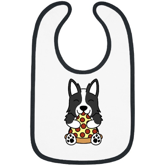 Pizza Border Collie Dog Bibs