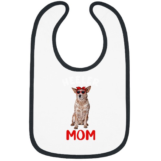 Red Heeler Mom Mama Australian Cattle Dog Lover Owner Women Bibs