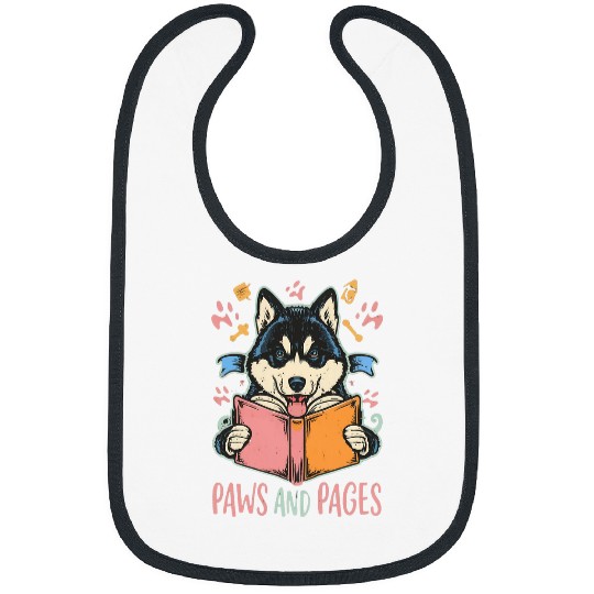 Paws and Pages Siberian Husky Dog Bibs