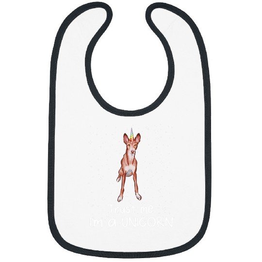 Ibizan Hound Trust Me Im A Unicorns Dog Bibs