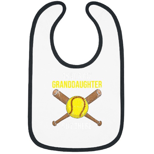 Softball Player Grandparents American Sport Athlete Softball Bibs