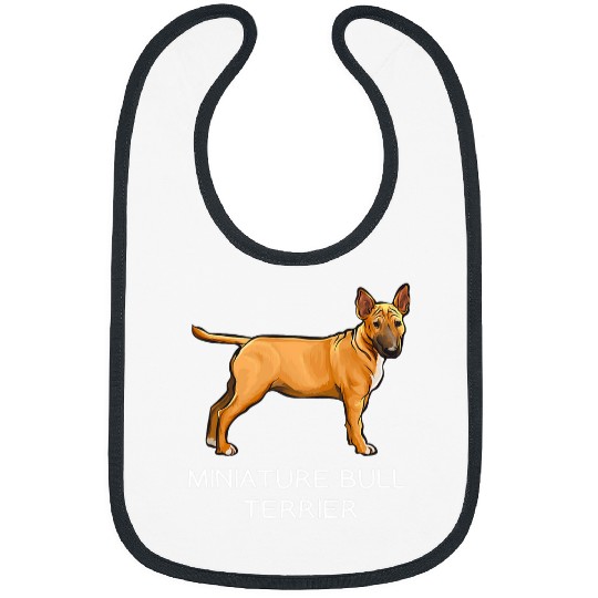 Miniature Bull Terrier crazys Dog Lover 2 Bibs