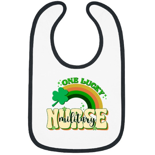 Saint Patricks Day Military nurses One Lucky nurses 22 Bibs