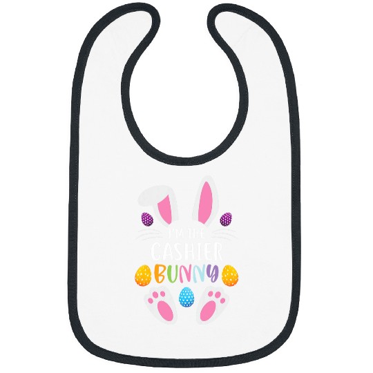 Im The Cashier Bunny Funny Easter Day Rabbit Bibs