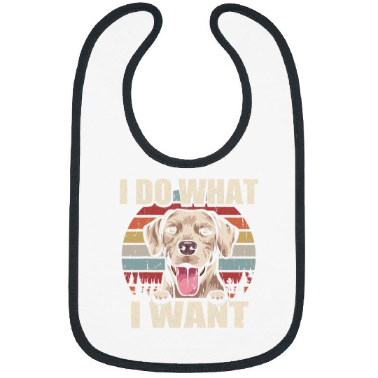 Rhodesian Ridgeback I Do What I Want Funny Dog vintages Retro Bibs