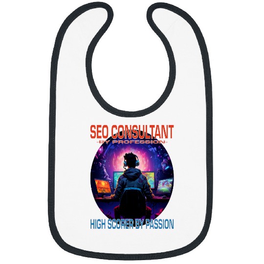 SEO Consultant Funny Gamer Fun Pun Gaming Bibs