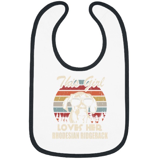 Rhodesian Ridgeback Girl Cool vintages Retro for Dog Mom Bibs