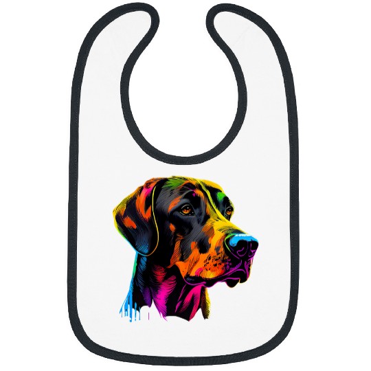 Rhodesian Ridgeback Lover Design Pop Art Rhodesian Ridgeback Bibs