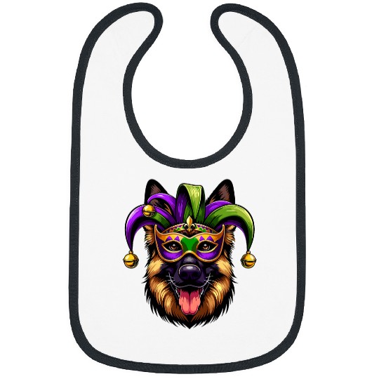 German Shepherd Dog Costume Outfit Women Men Mardi Gras Bibs
