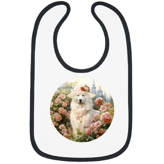 Samoyed English Lady Funny Dog Victorian Bibs