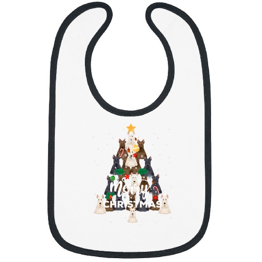 Dog Scottish Terrier Christmas Tree Idea For Women Scottie Dog Bibs
