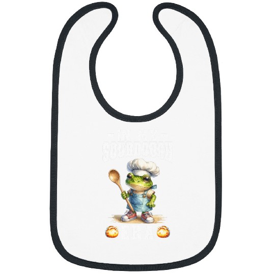 In My Sourdough Era Baker Frog For Homemade Baker Mom Bibs