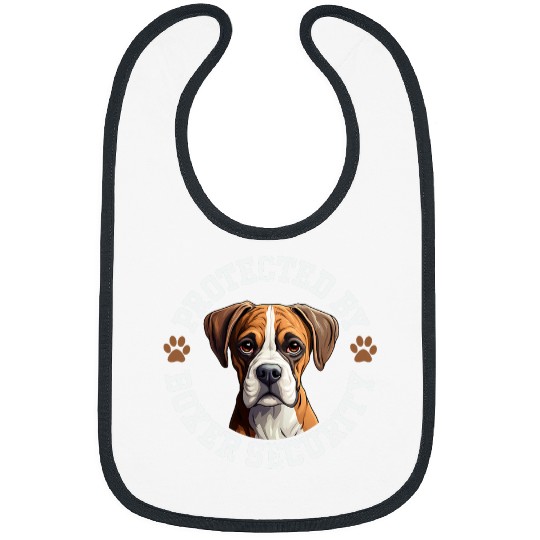 Protected by Boxer Security Boxer Dog Bibs