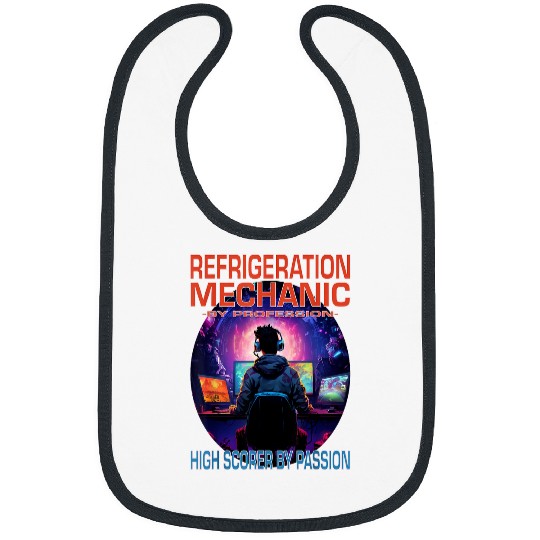 Refrigeration Mechanic Funny Gamer 2Fun Pun Gaming Bibs