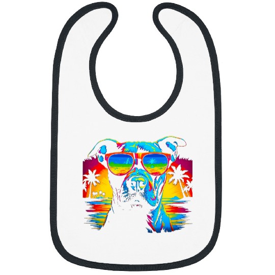 Pitbull Dog Sunglasses Bibs