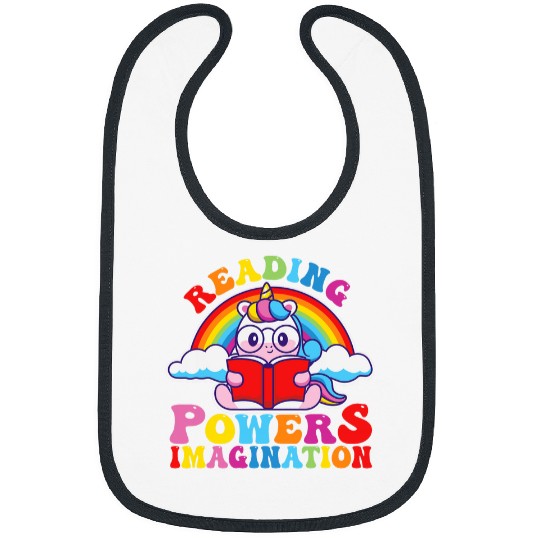 Reading Powers Imagination Cute Teacher Librarian Book Lover 24 Bibs