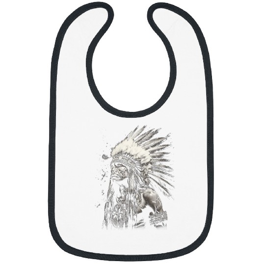 Native American Indian Design Warrior Native American 8 Bibs