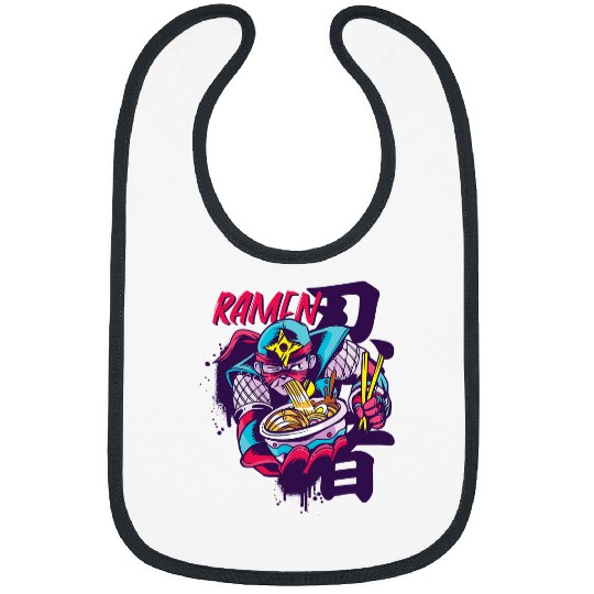 Discover Ramen Warrior Japanese Anime Art s Boys Girls Kids Bibs