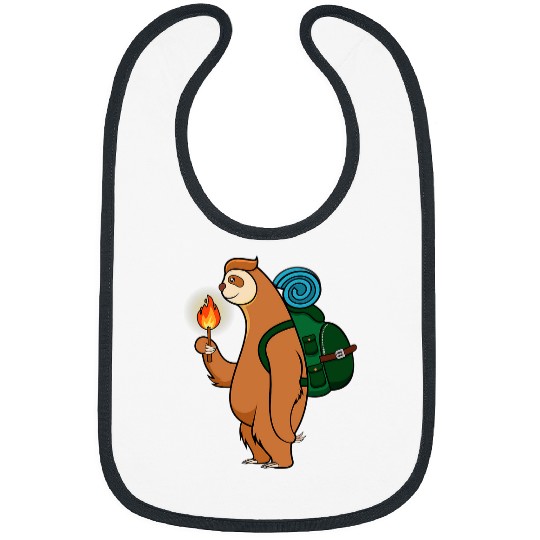 Sloth Camping Wildlife Hiking Mountains Bibs