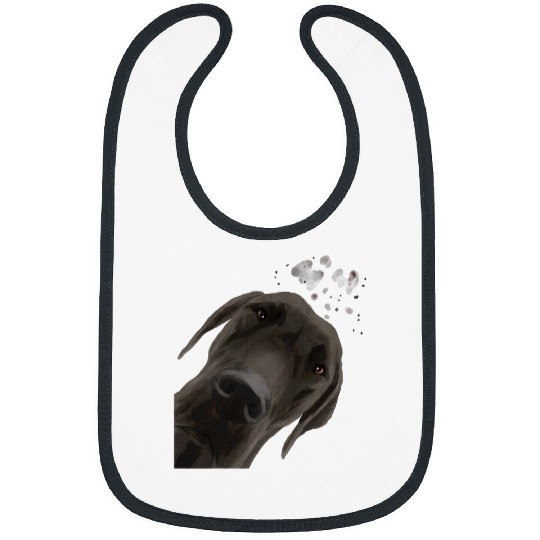 Dog Great Dane Funny Curious Dog Great Dane T-Shirt Bibs