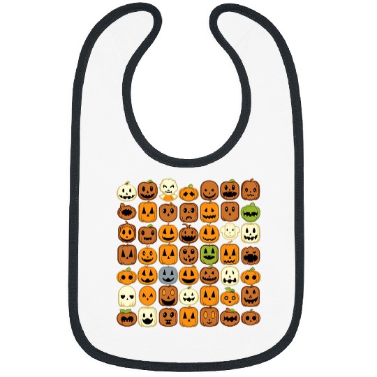 Retro Halloween Delight 16Bit Pixel Art Funny Gaming Tee 1 Bibs
