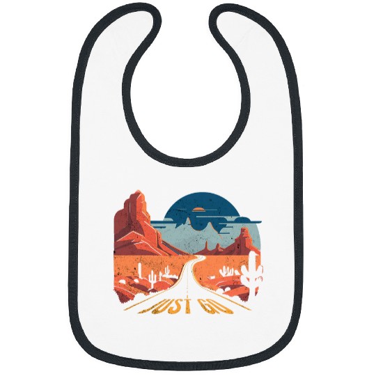 Just Go Driving Adventure Wanderlust Desert Journey Travel Bibs