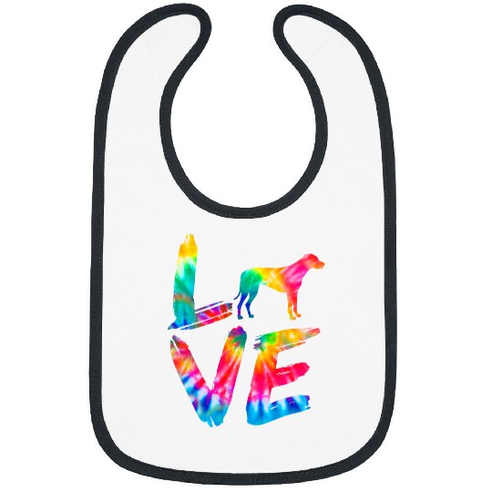 Rhodesian Ridgeback Tie Dye Love Dog Mom Dad Bibs