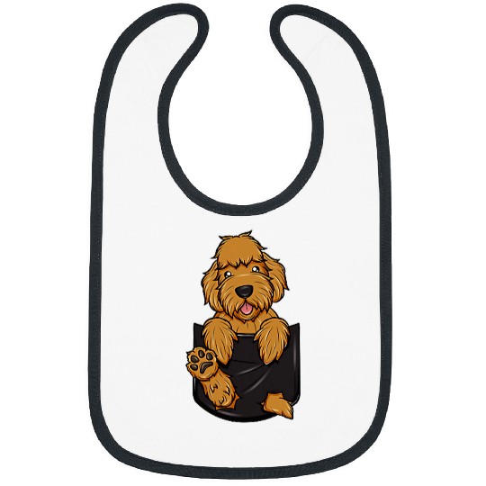 Dog Goldendoodle Cute Pocket Puppy for a Dog Lover T-Shirt Bibs