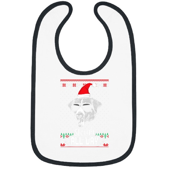 Sleigh all Day Funny Entlebucher Mountain Dog Christmas Bibs