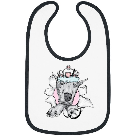 Dog Great Dane Deutsche Dogge German Mastiff T-Shirt Bibs