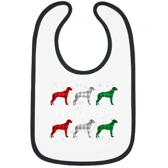Discover Rhodesian Ridgeback Merry Christmas Argyle Dog Bibs