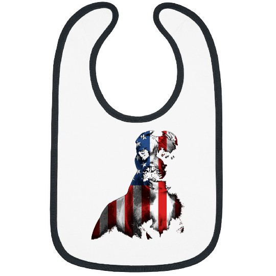 Discover Pit Bull Terrier Dog 4th of July American Flag Patriotic 1 Bibs