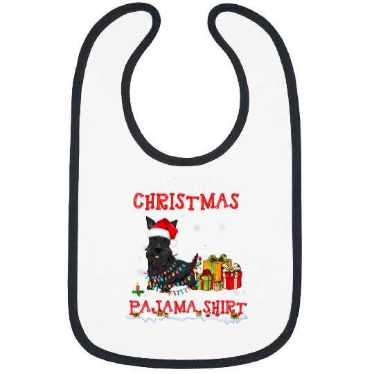 Discover Dog Scottish Terrier Cute Scottish Terrier On Snow Christmas Pajama Bibs